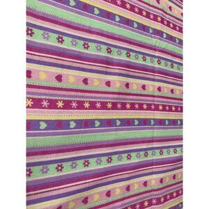 1/2 yard Jo-Ann Fabrics Flannel Heart & Flower Striped Pattern Fabric